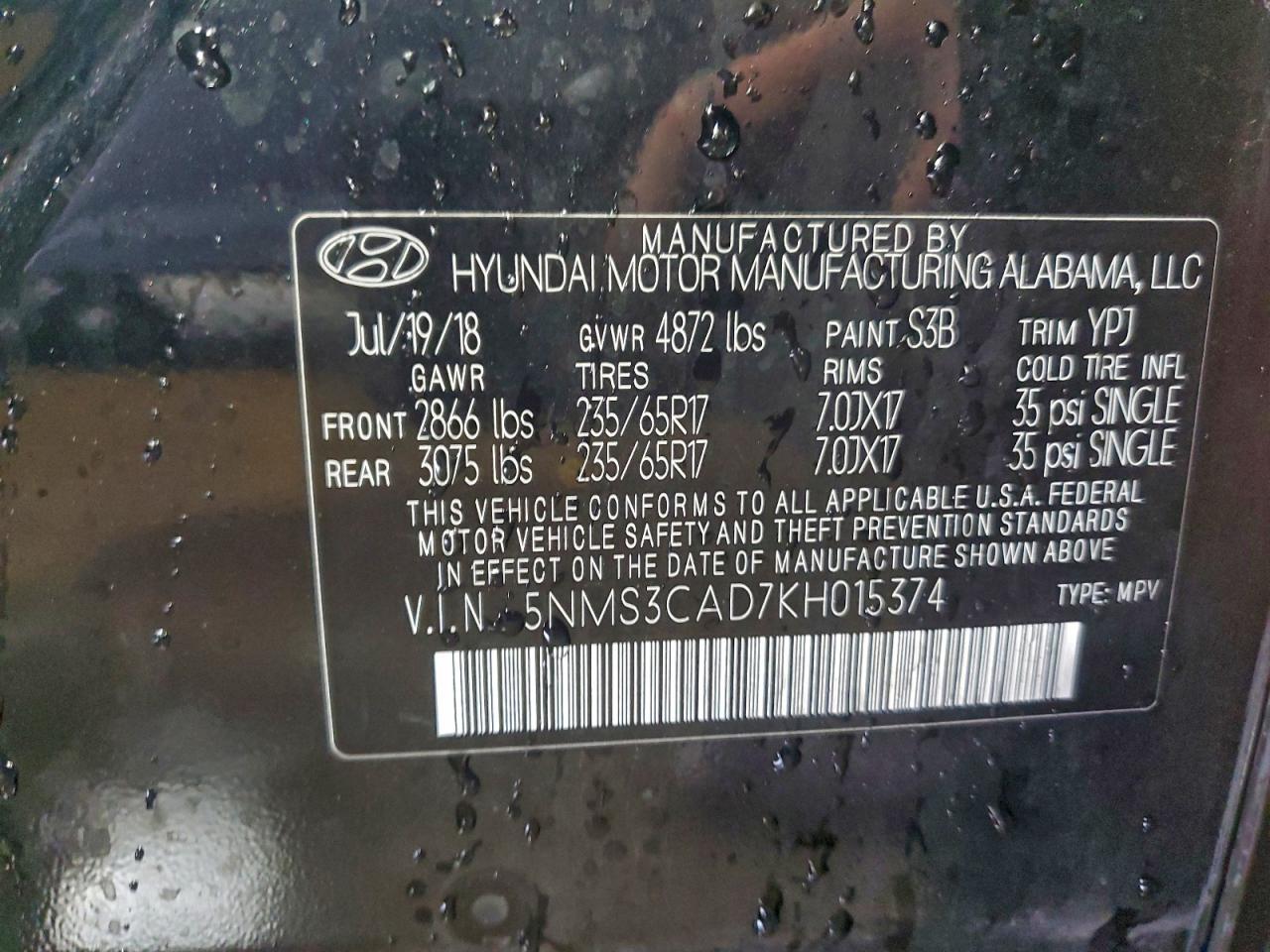 2019 Hyundai Santa fe sel