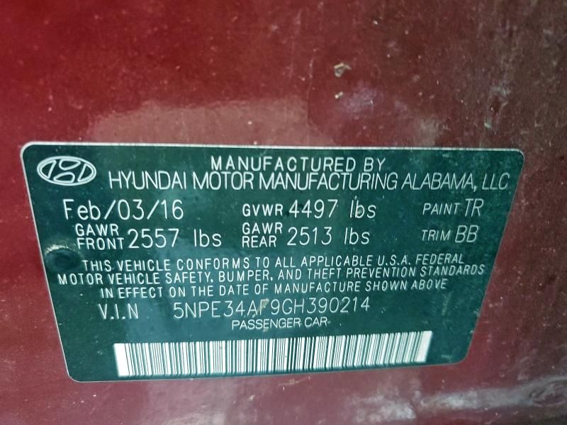 2016 Hyundai Sonata Sport