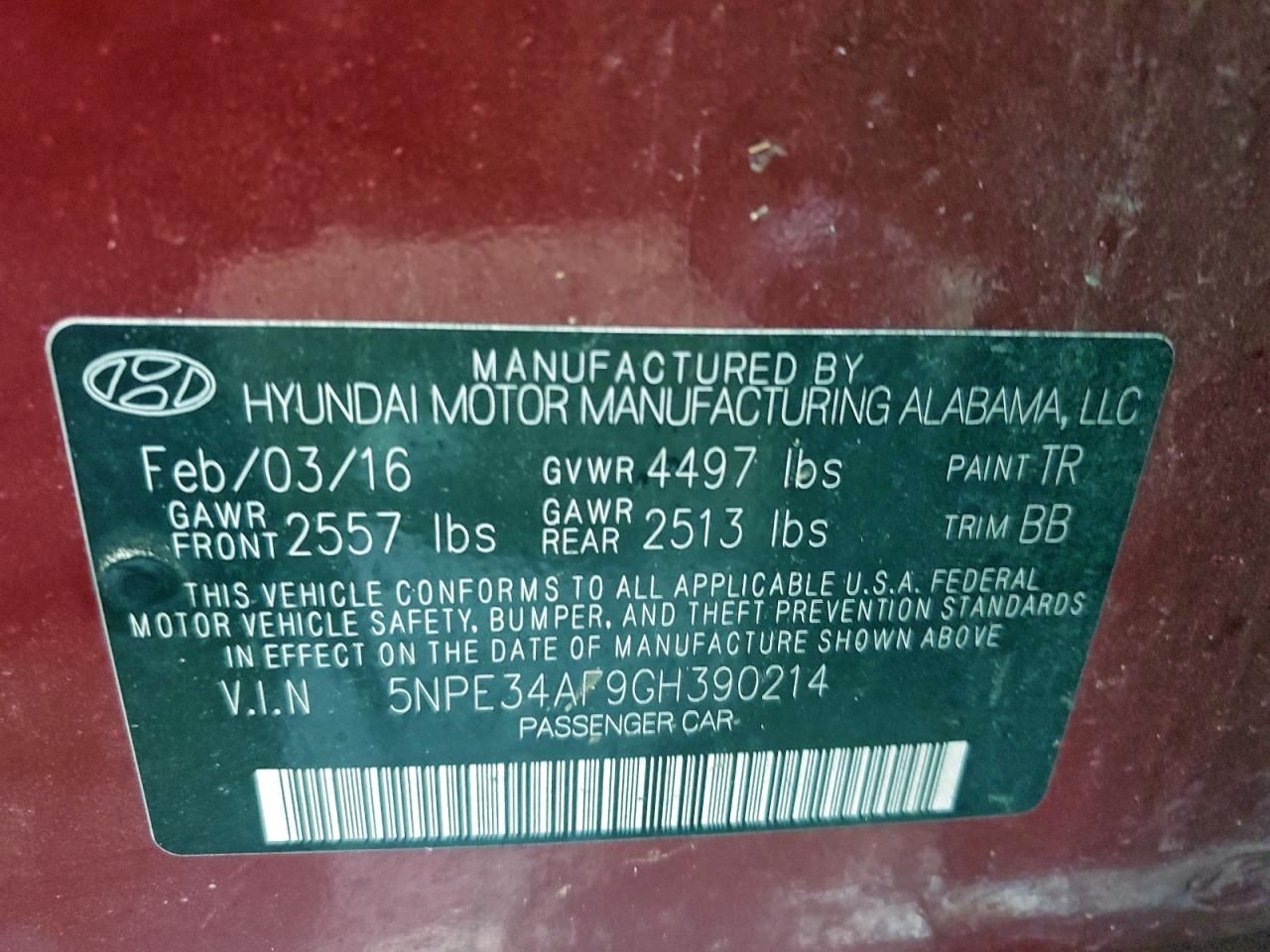 2016 Hyundai Sonata Sport