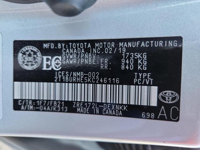 2019 Toyota Corolla l