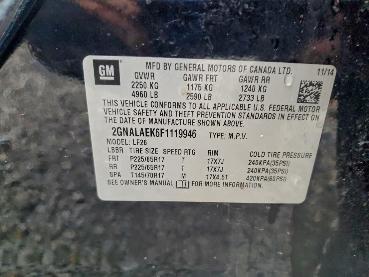 2015 Chevrolet Equinox ls