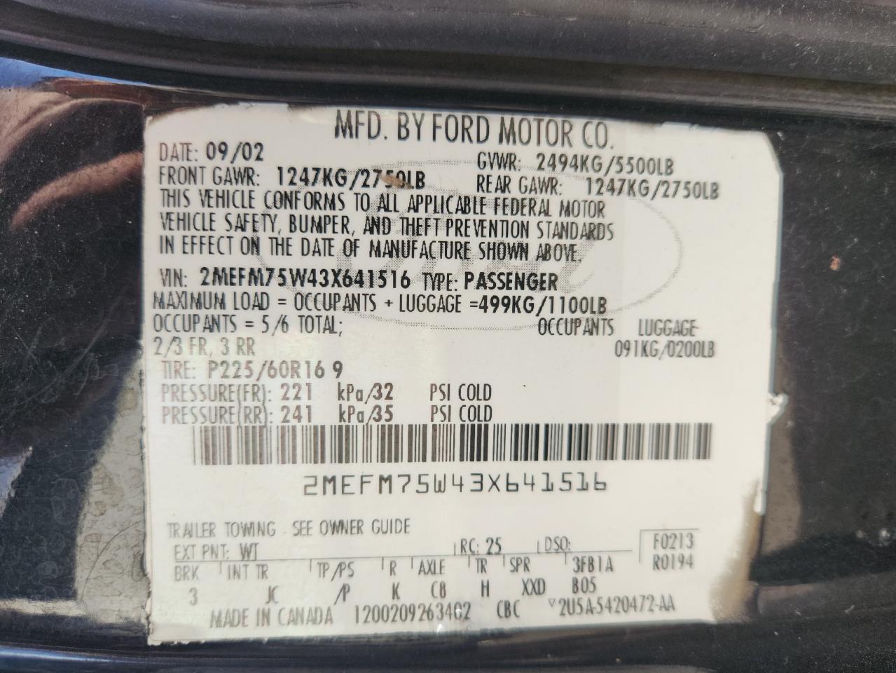 2003 Mercury Grand Marquis ls