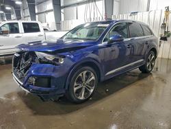 Salvage cars for sale from Copart Ham Lake, MN: 2021 Audi Q7 Premium Plus