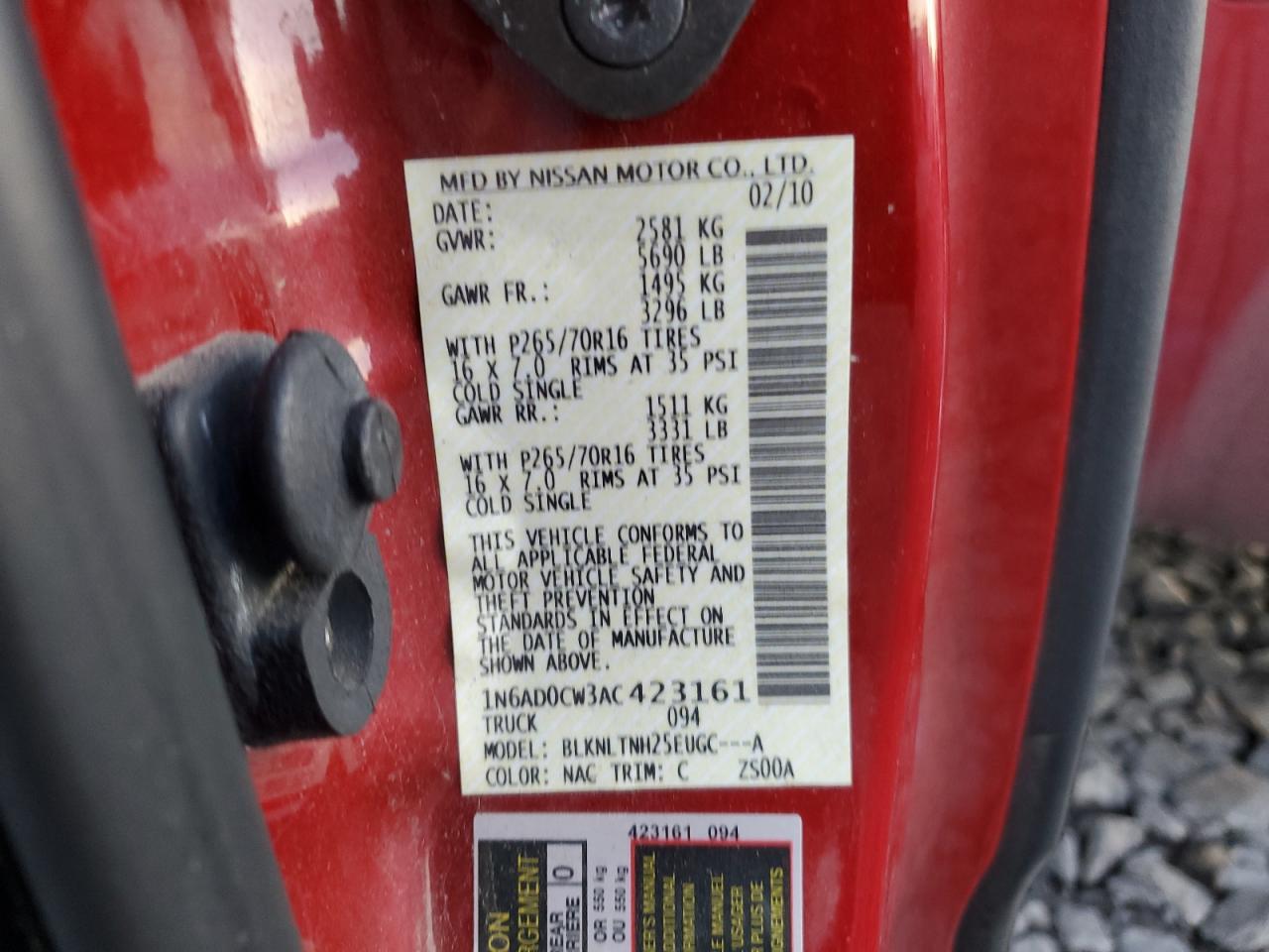 2010 Nissan Frontier King cab se