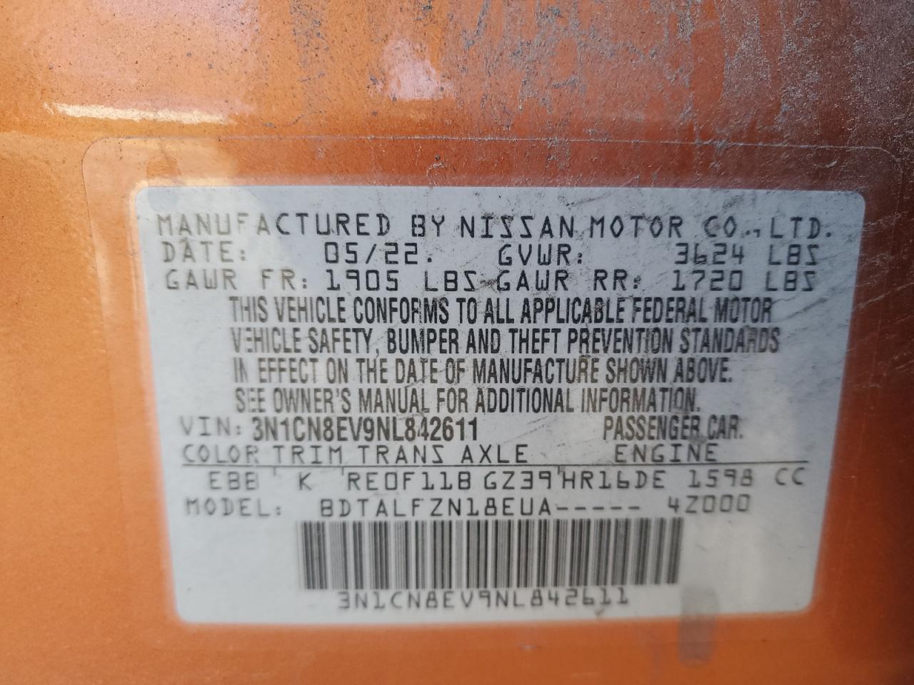 2022 Nissan Versa sv