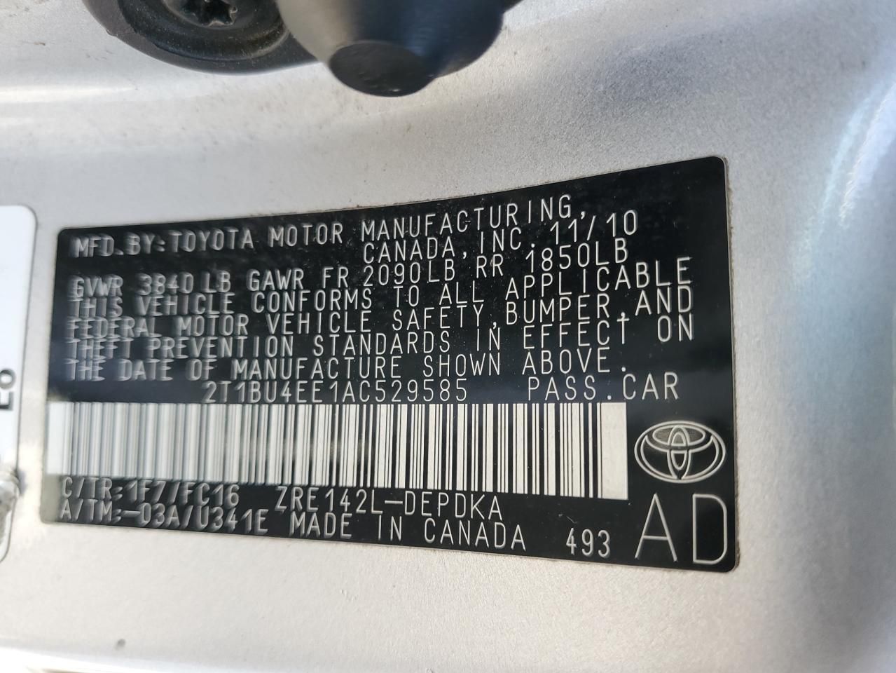 2010 Toyota Corolla Base