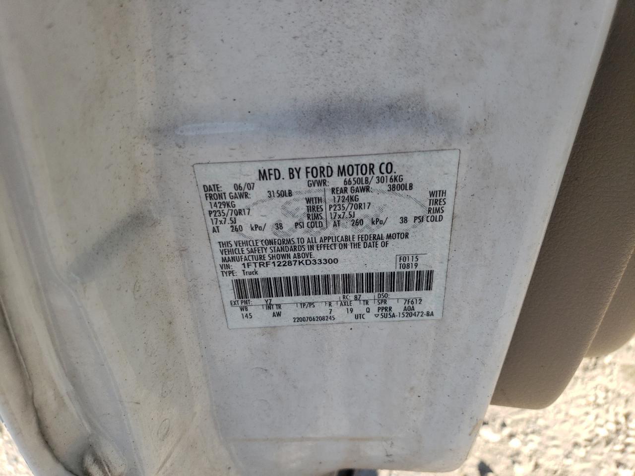 2007 Ford F150 Utility / Service Truck