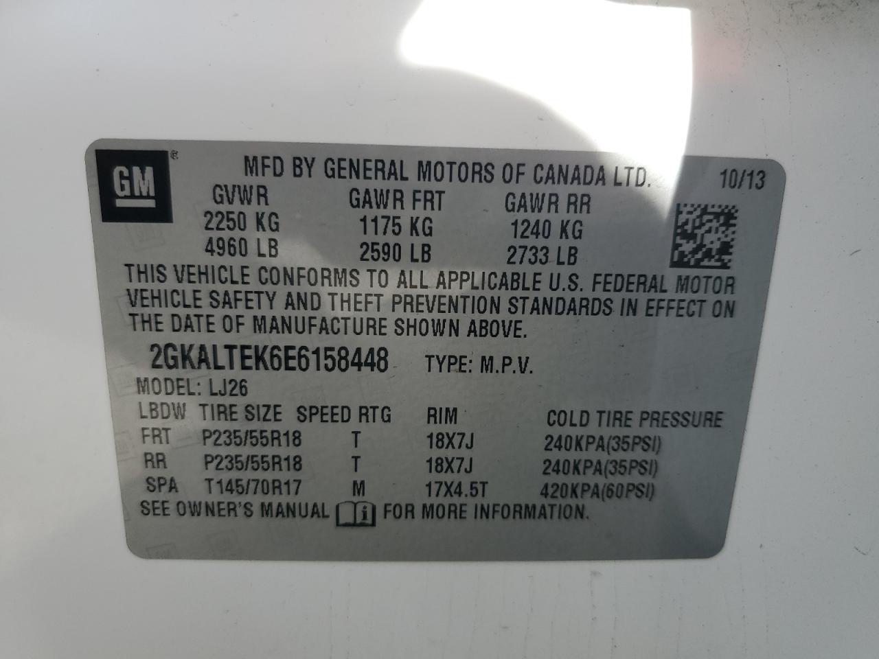 2014 GMC Terrain slt