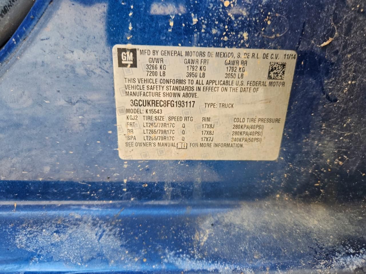 2015 Chevrolet Silverado K1500 lt