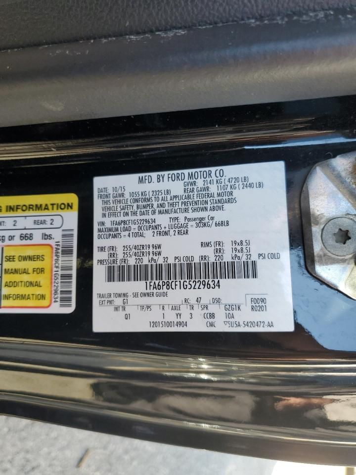 2016 Ford Mustang gt