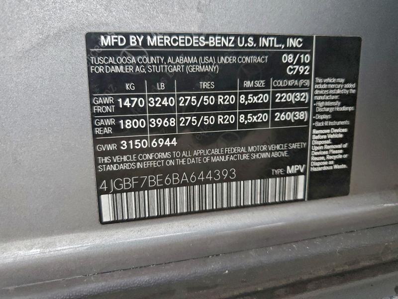 2011 Mercedes-Benz Gl 450 4matic