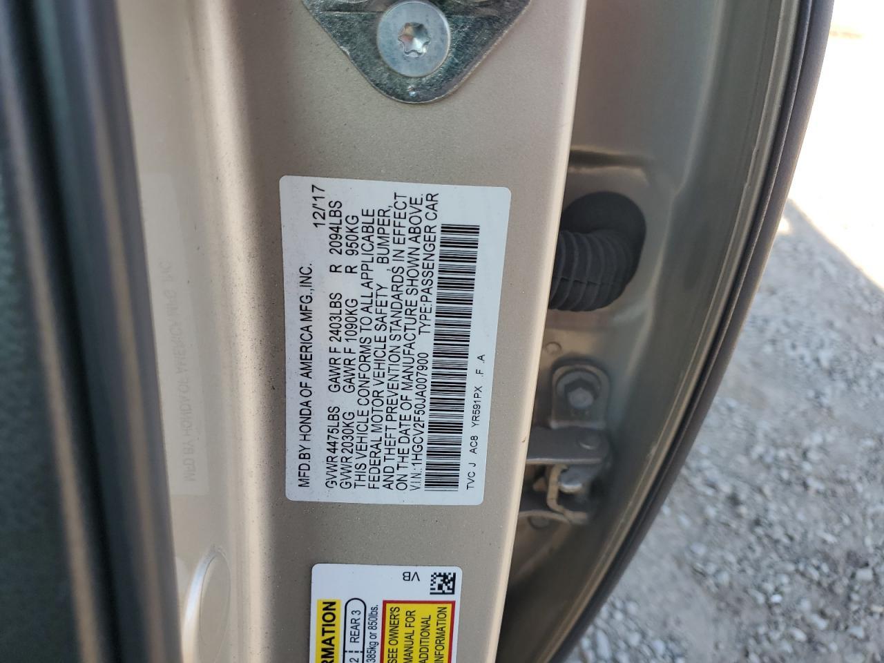 2018 Honda Accord exl