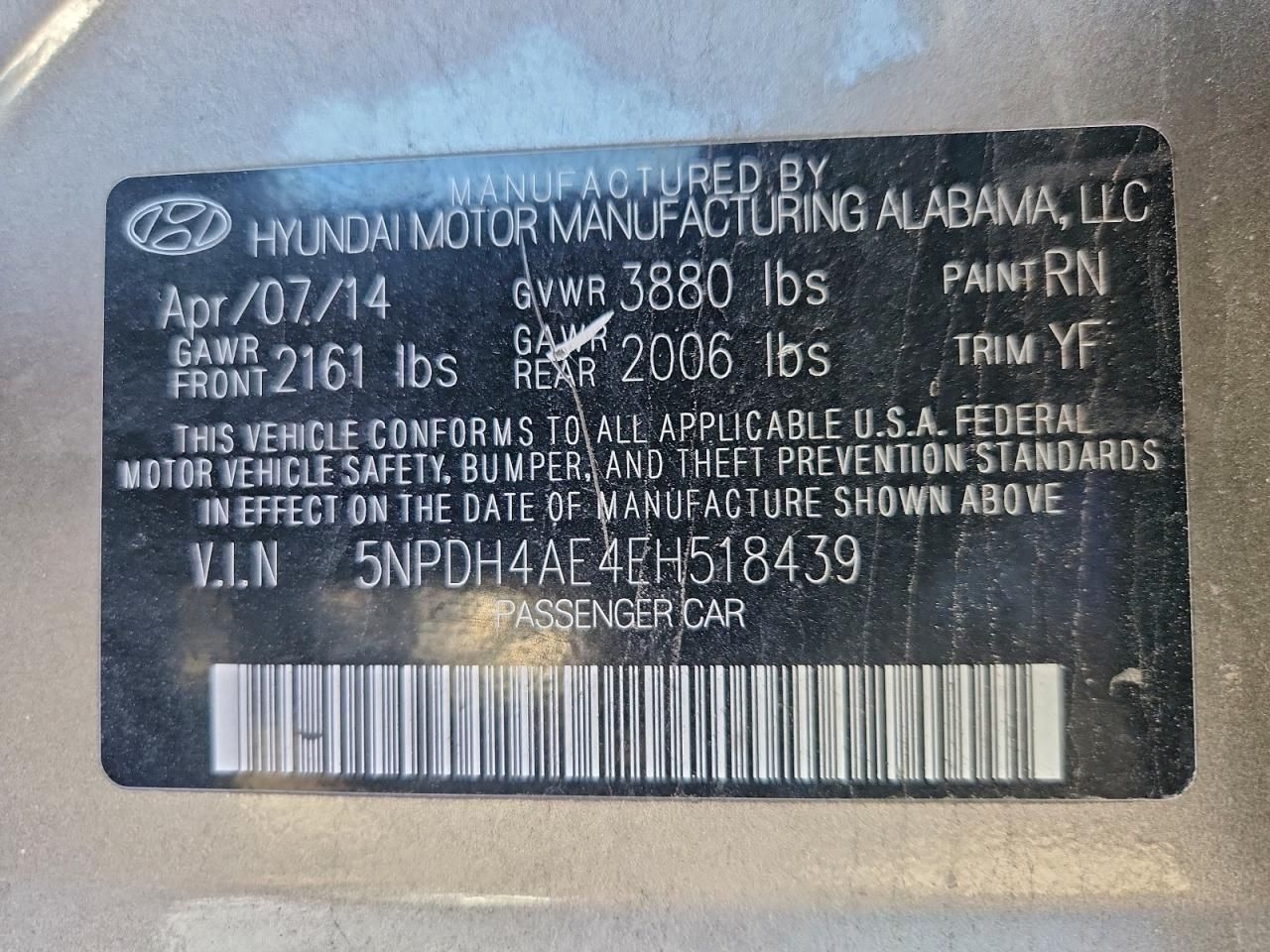 2014 Hyundai Elantra se