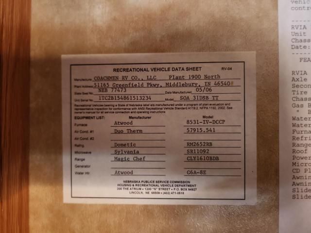 2006 Coachmen RV Trailer