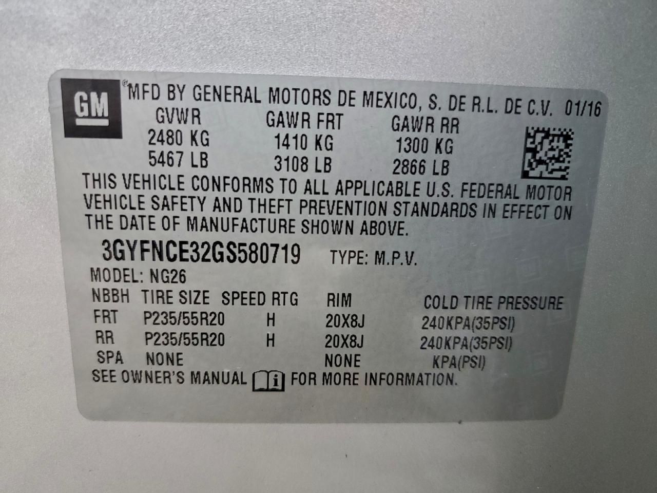 2016 Cadillac Srx Performance Collection