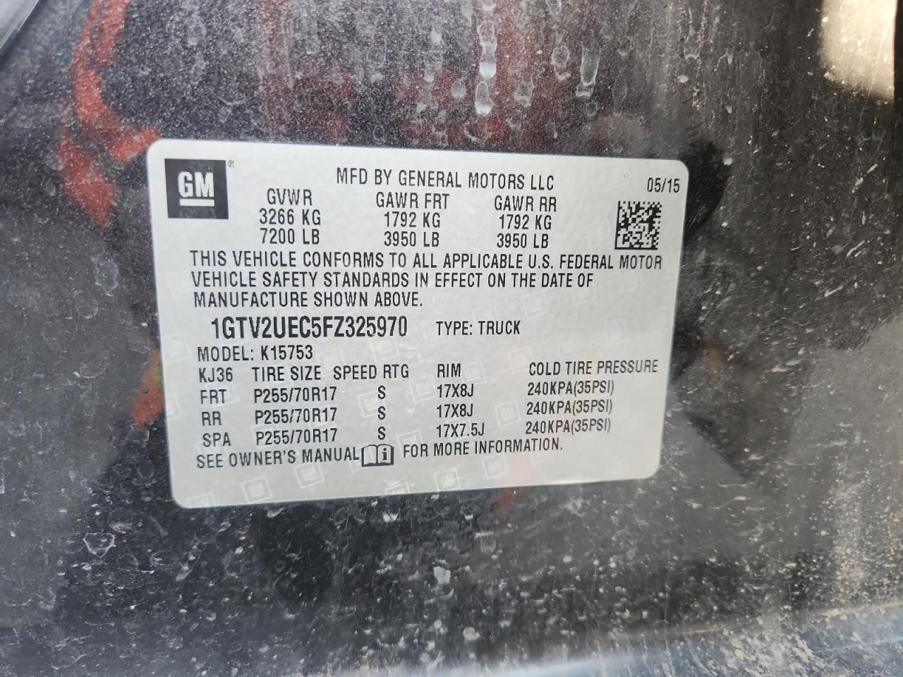 2015 GMC Sierra K1500 SLE