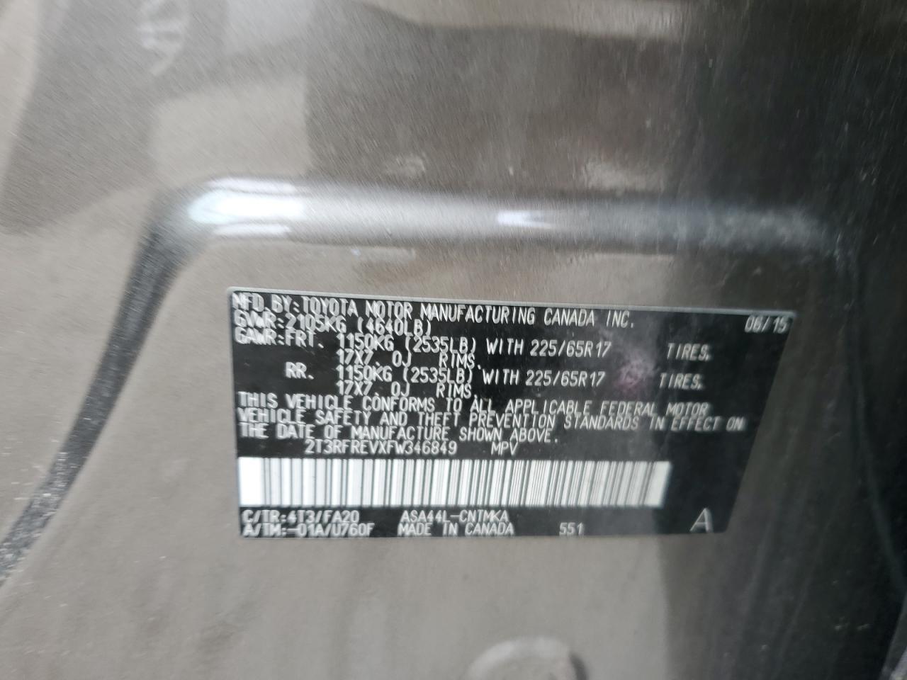 2015 Toyota Rav4 xle