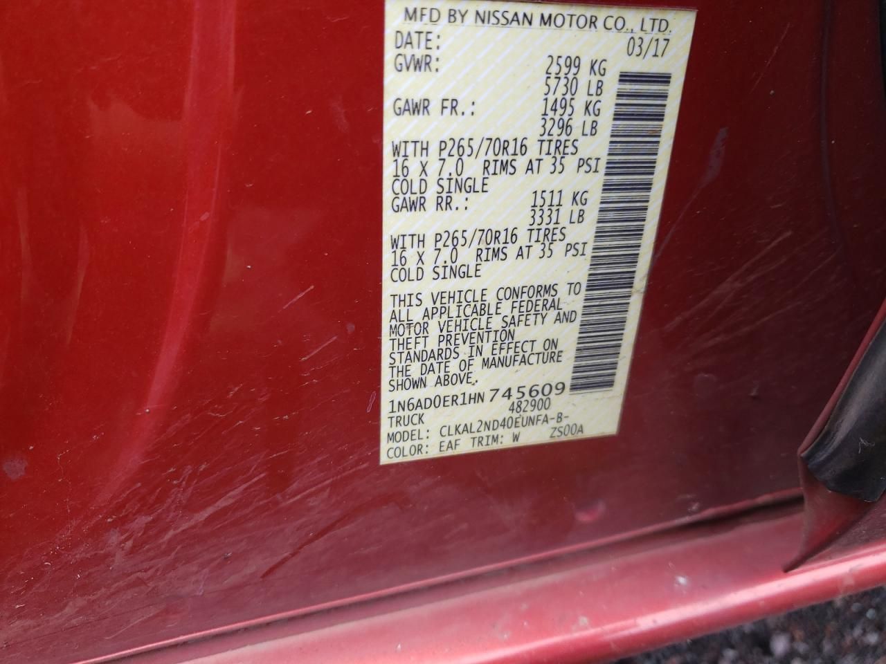 2017 Nissan Frontier s