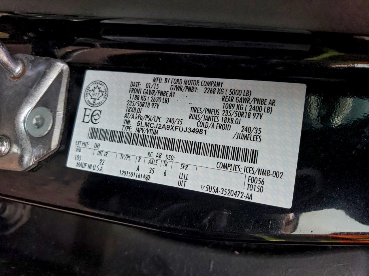 2015 Lincoln MKC