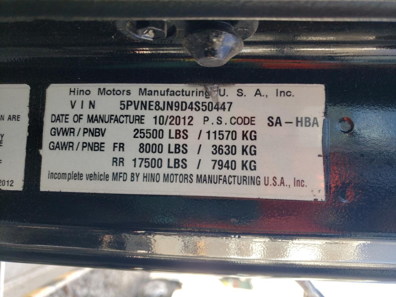 2013 Hino 258/268 Rollback Truck