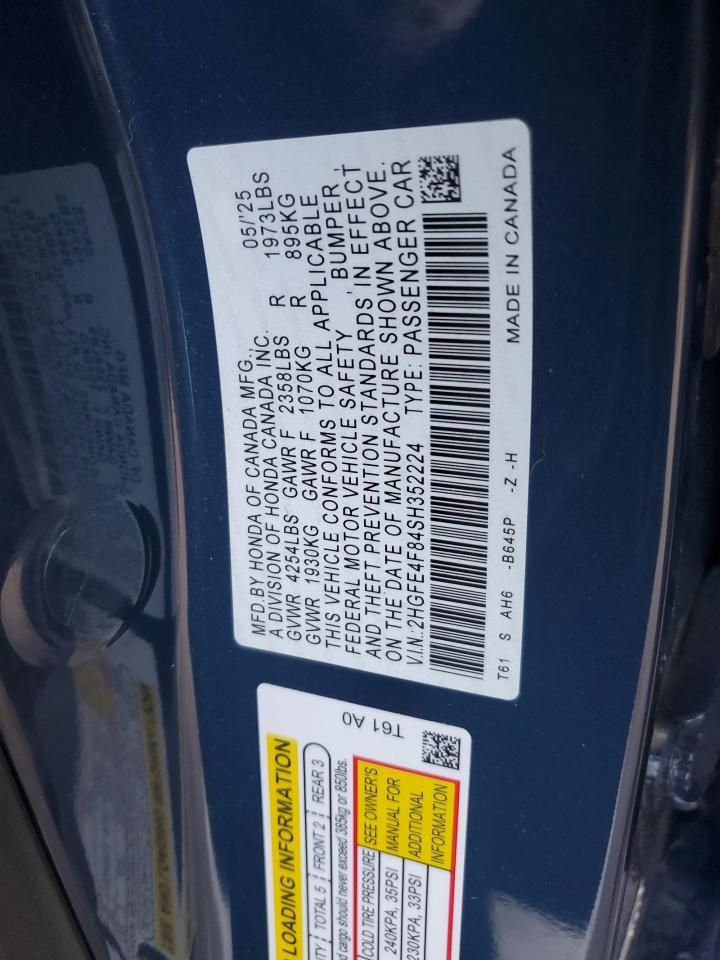 2025 Honda Civic Sport