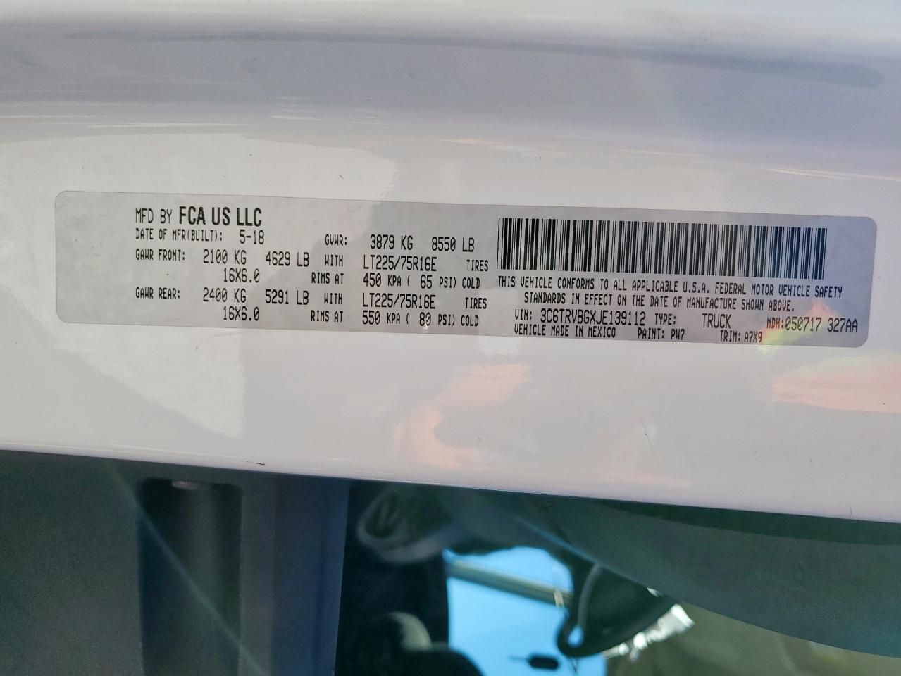 2018 Dodge RAM Promaster Cargo Van