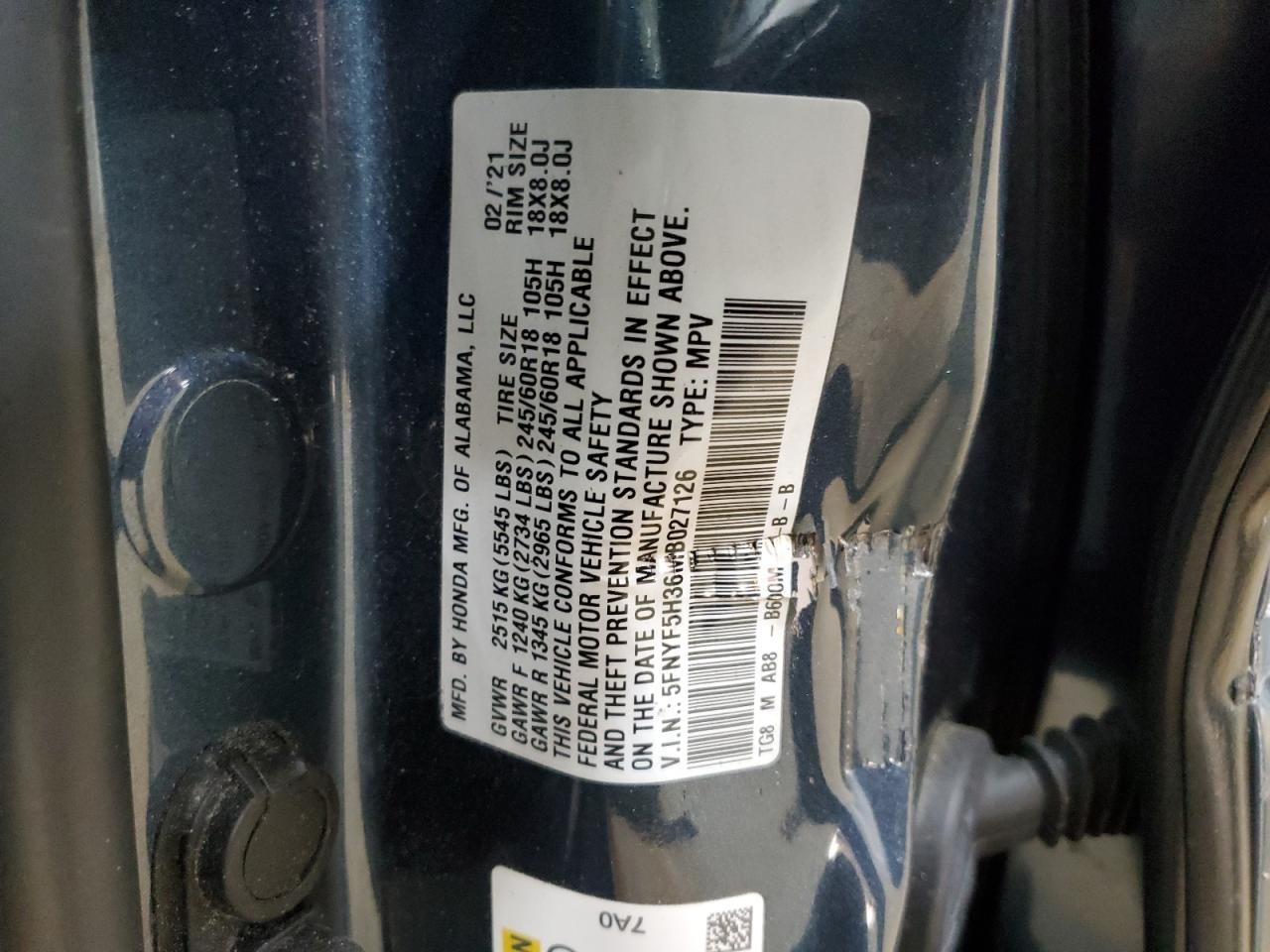 2021 Honda Pilot ex