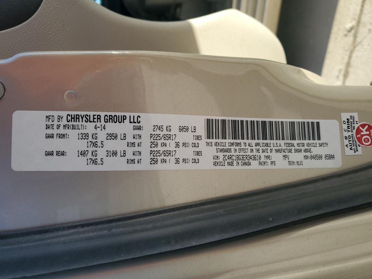 2014 Chrysler Town & Country Touring
