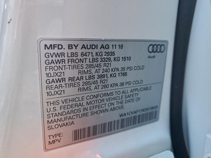 2019 Audi Q8 Prestige