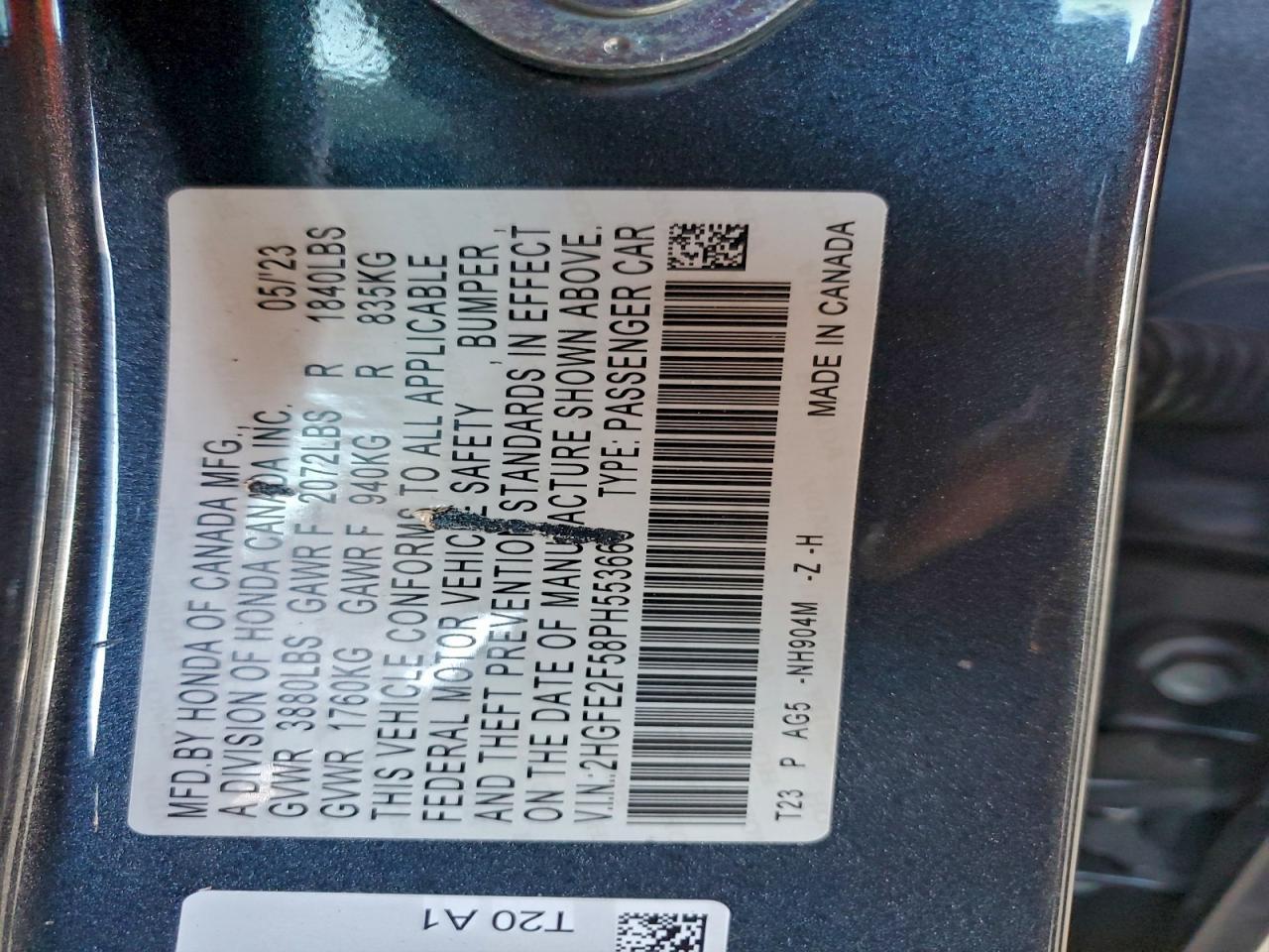 2023 Honda Civic Sport