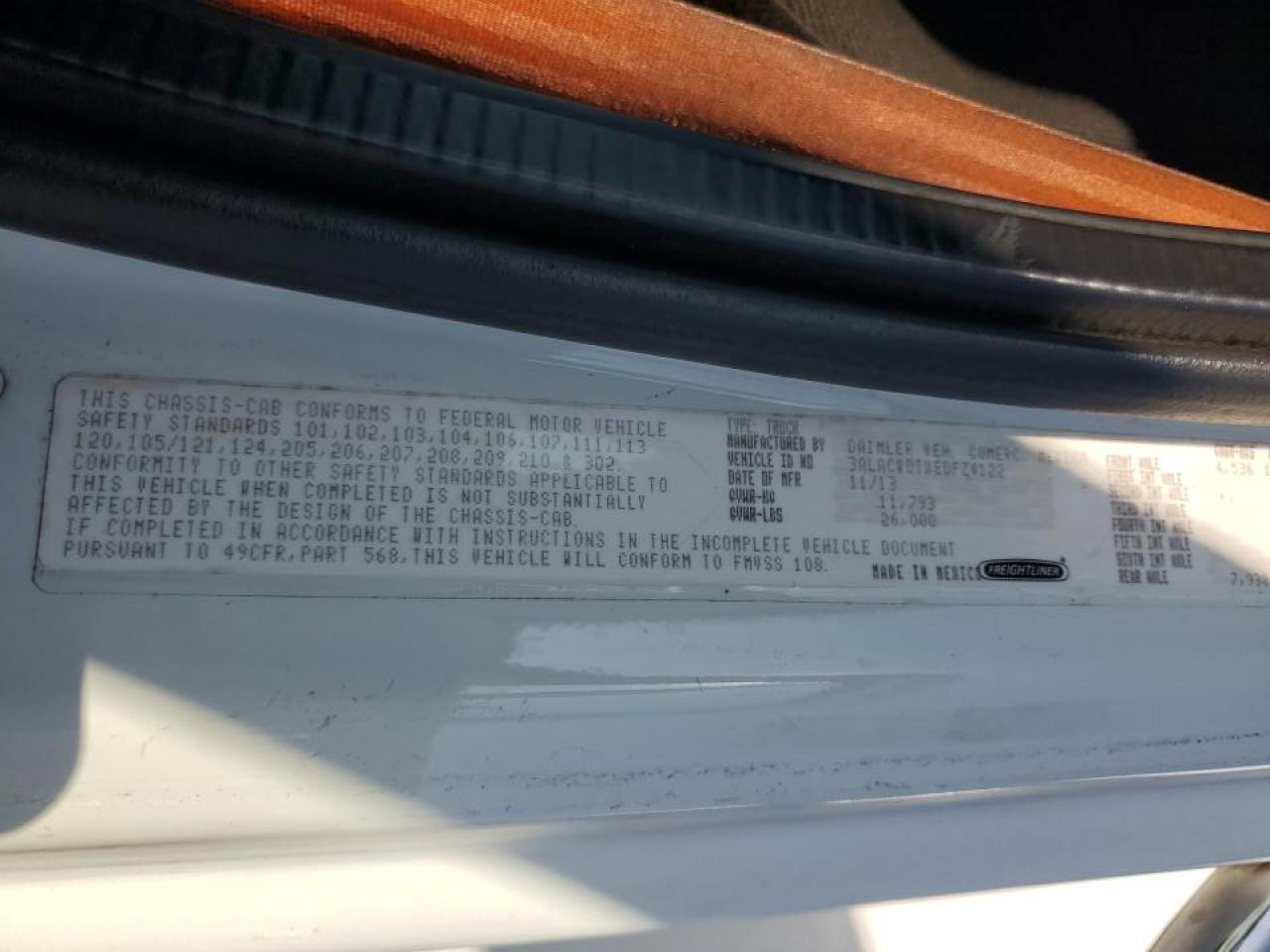2014 Freightliner Business Class M2 BOX Truck
