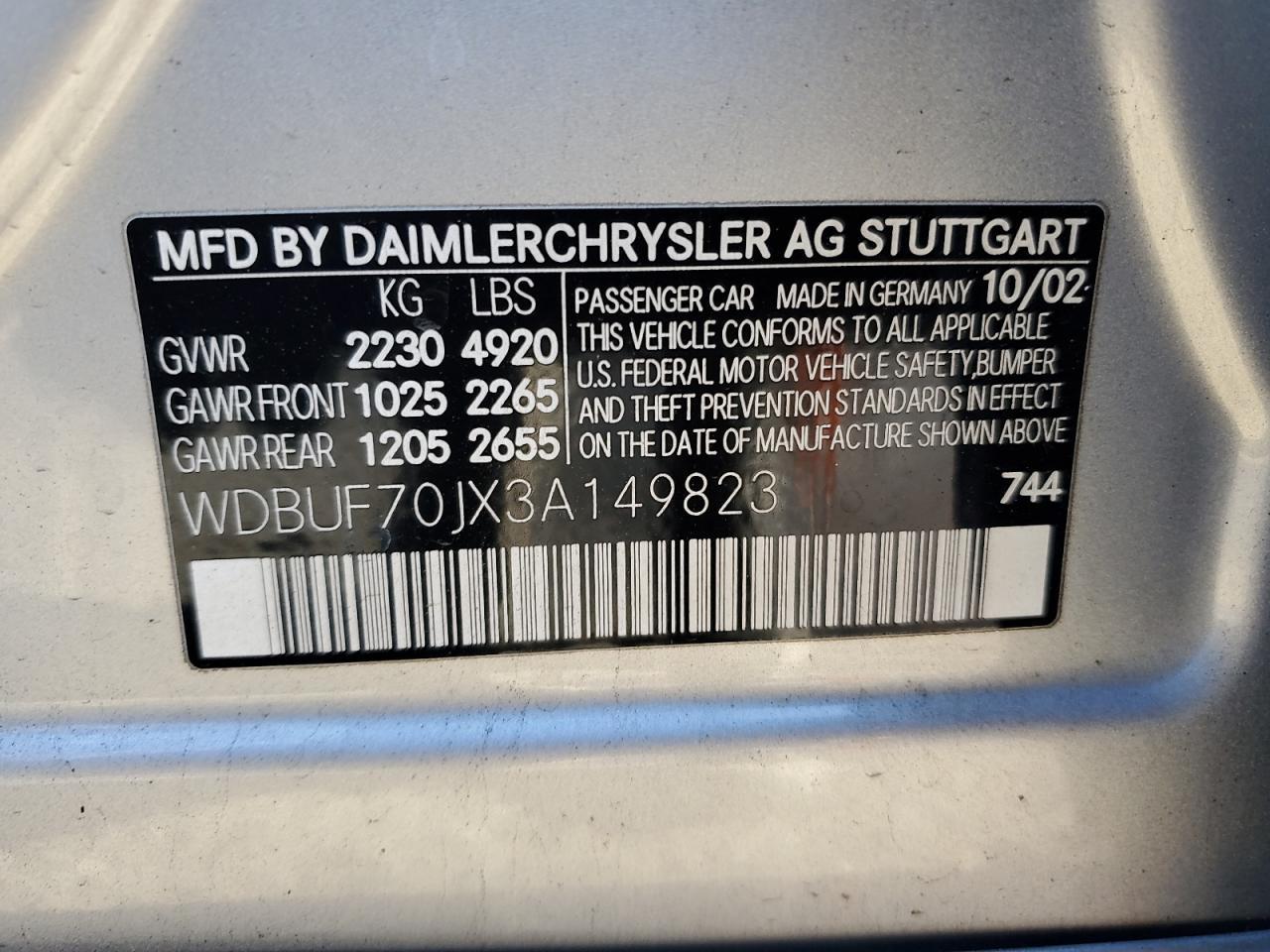 2003 Mercedes-Benz E 500