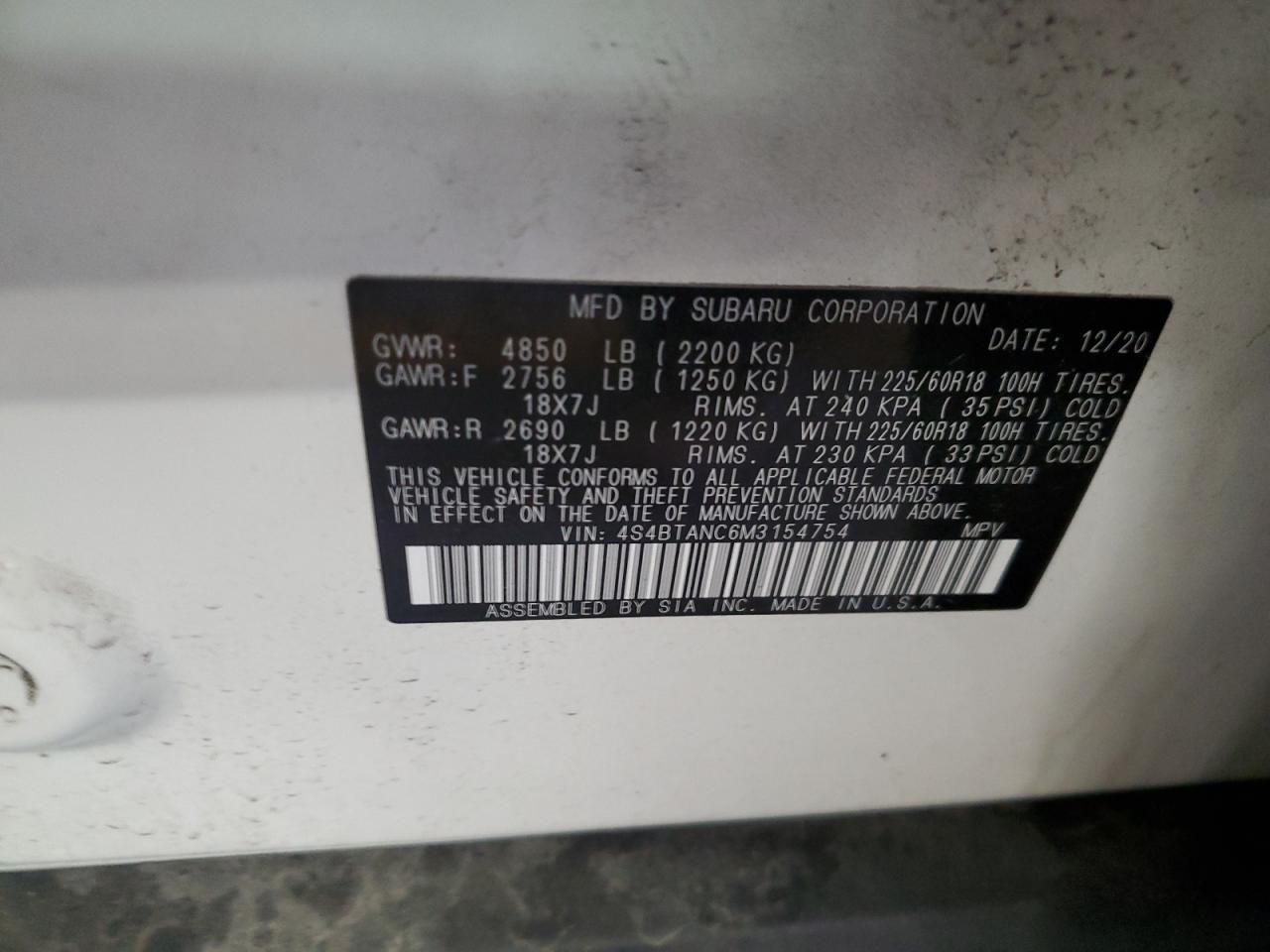 2021 Subaru Outback Limited