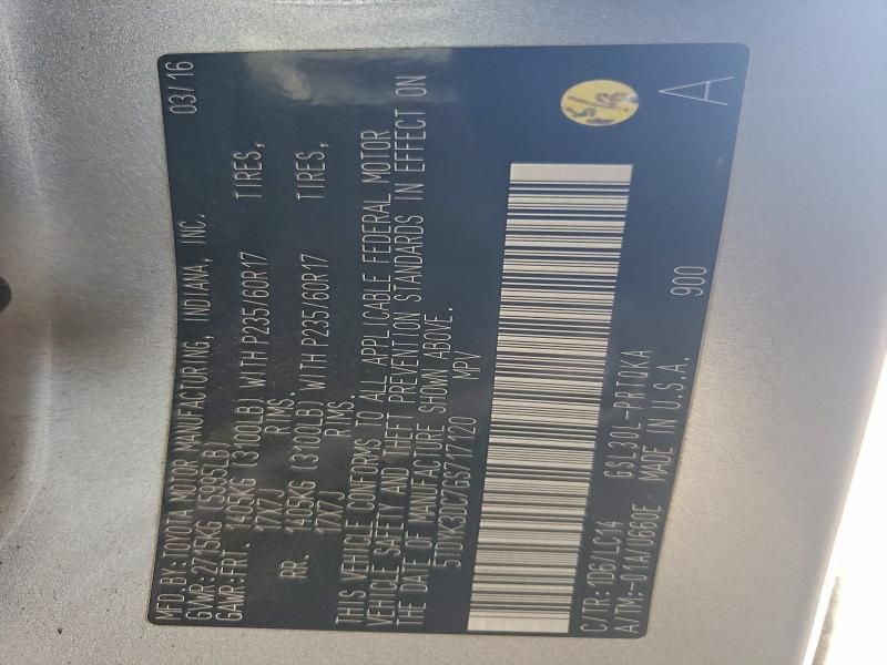 2016 Toyota Sienna xle