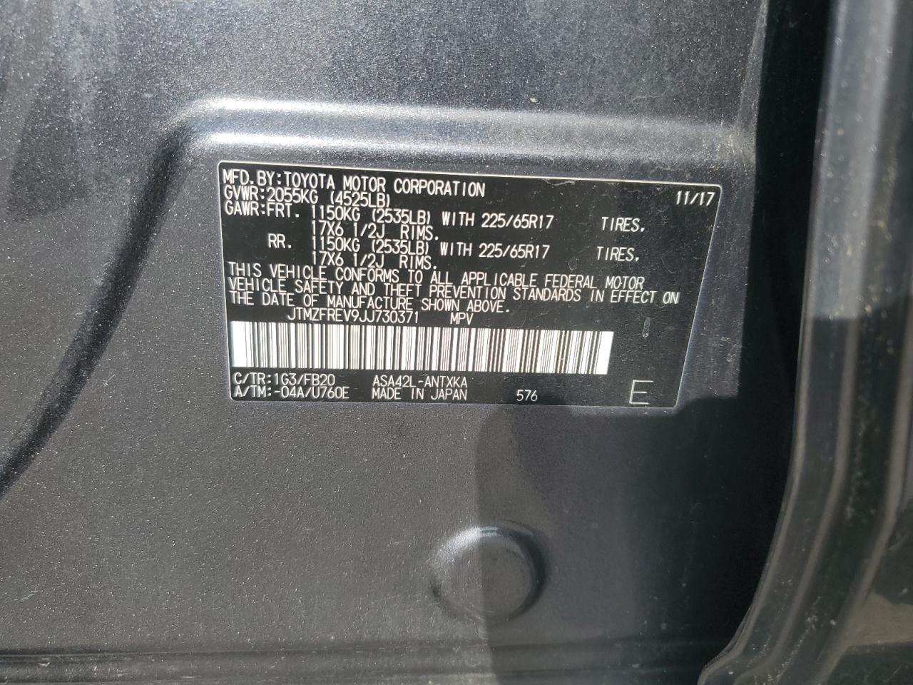 2018 Toyota Rav4 le