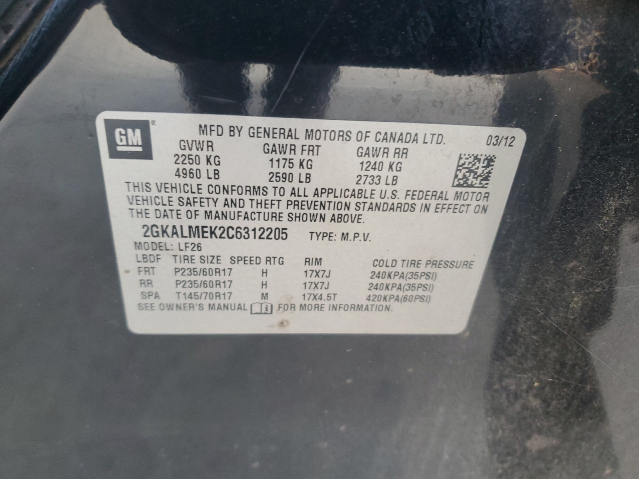 2012 GMC Terrain sle