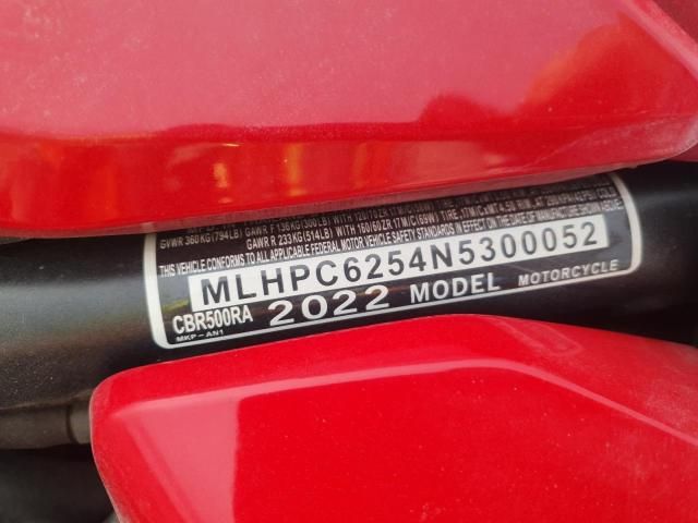 2022 Honda CBR500 RA