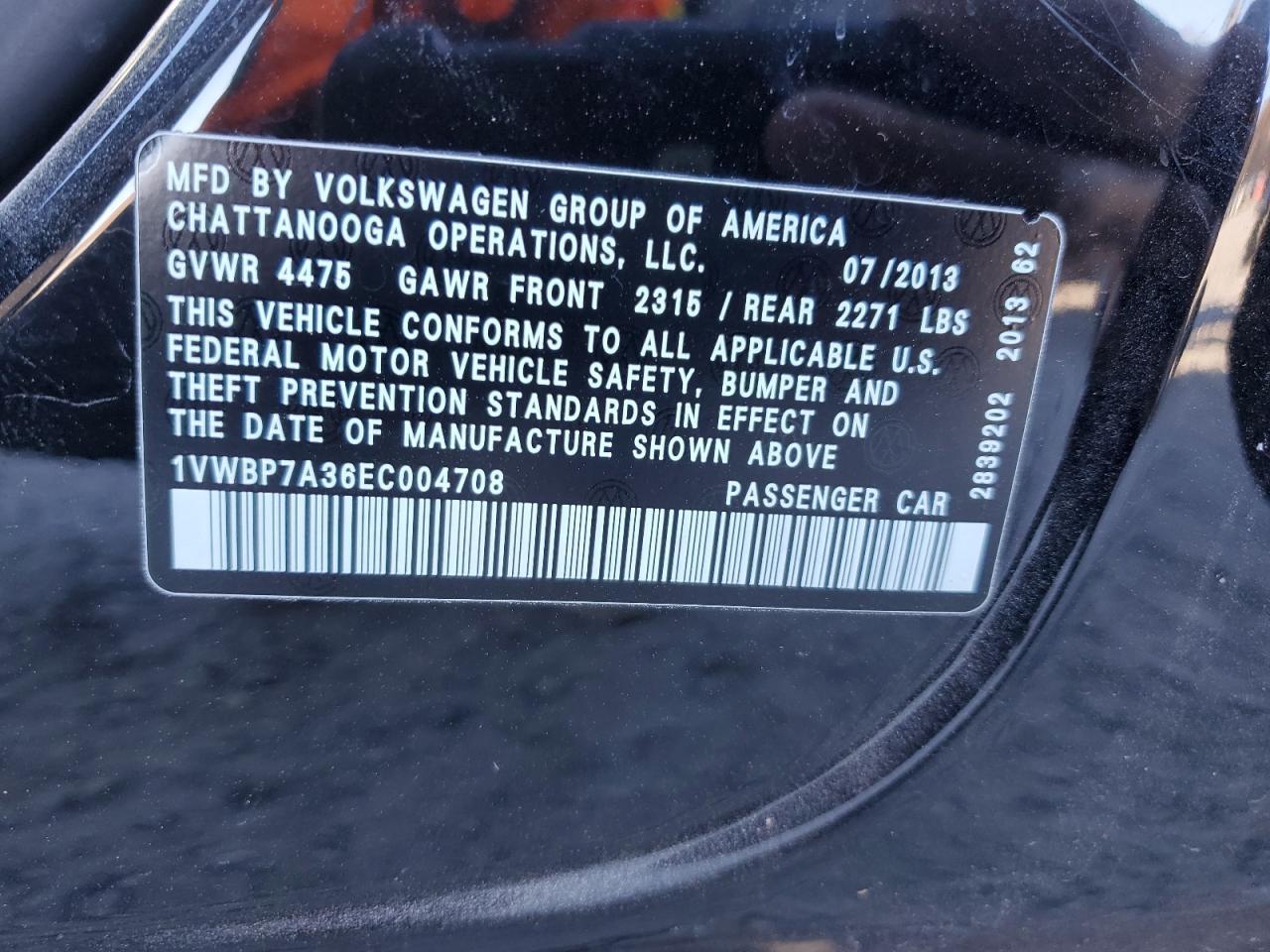 2014 Volkswagen Passat se