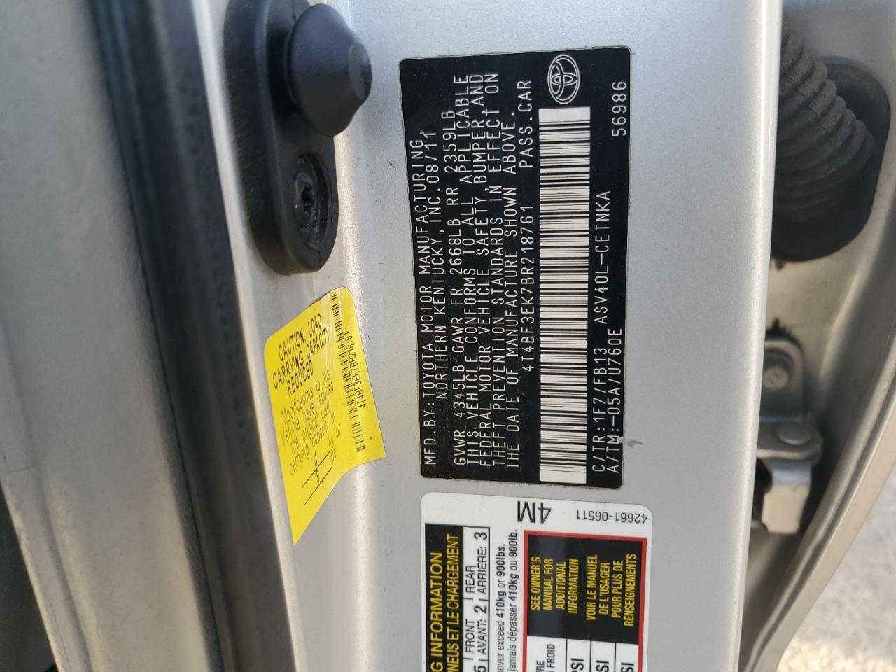 2011 Toyota Camry Base