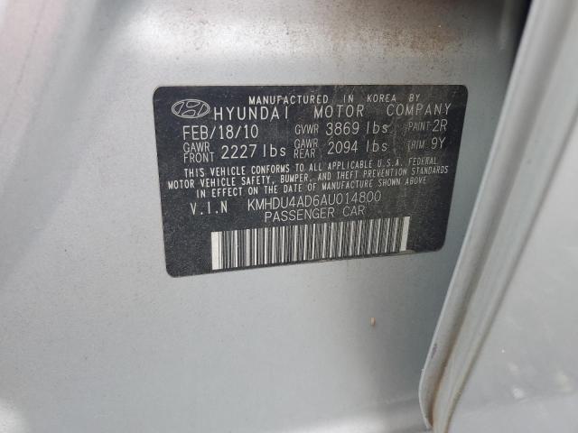 2010 Hyundai Elantra Blue