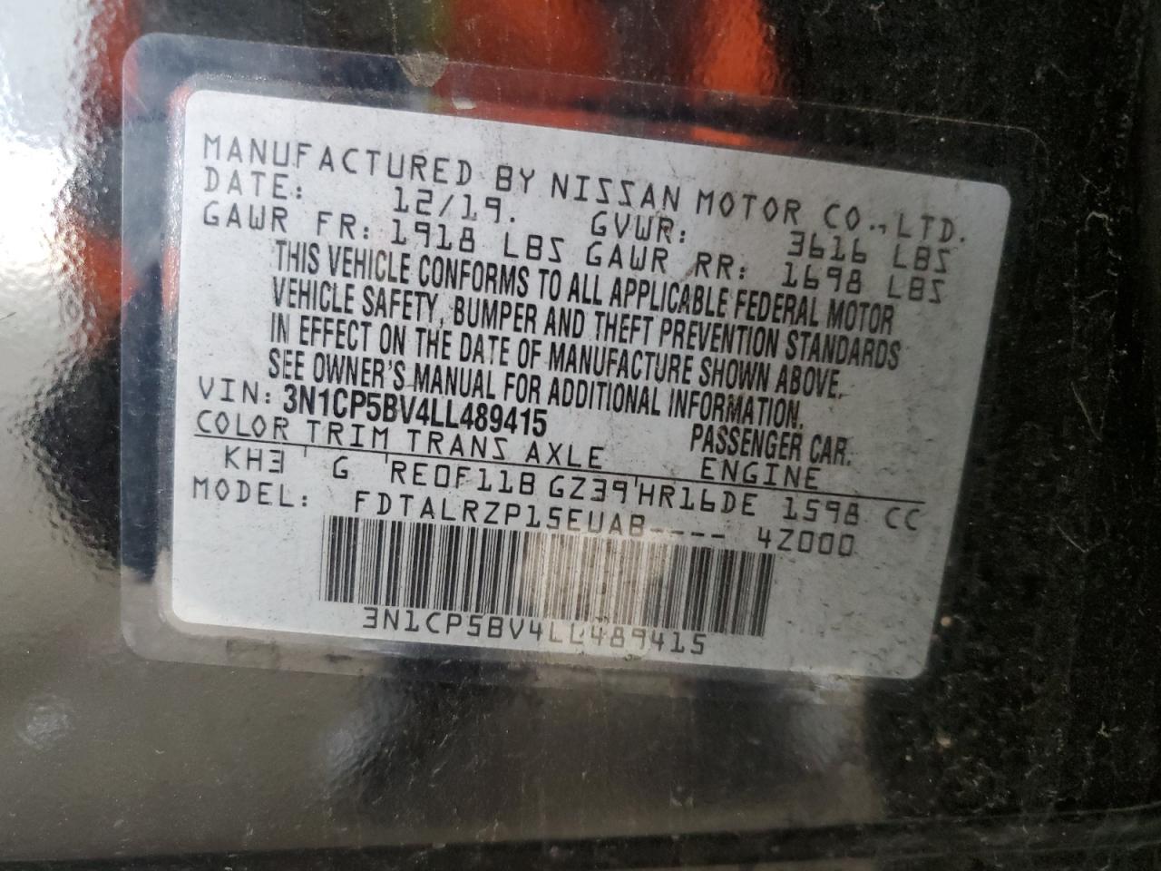2020 Nissan Kicks s