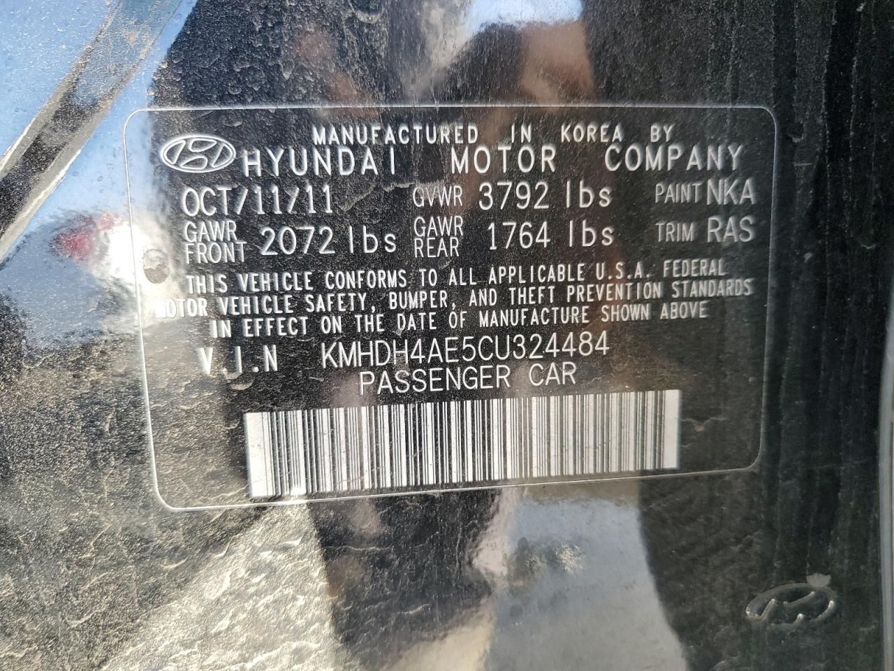 2012 Hyundai Elantra gls
