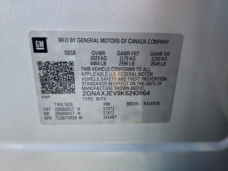 2019 Chevrolet Equinox lt