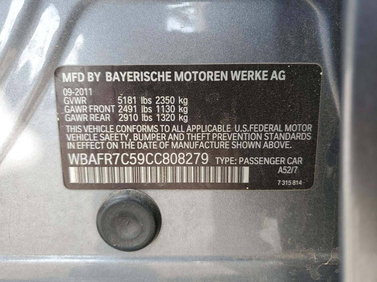 2012 BMW 535 i