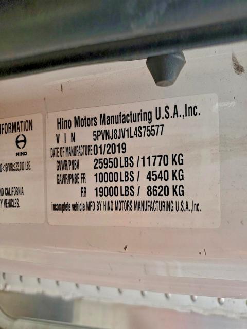 2020 Hino 258/268 BOX Truck