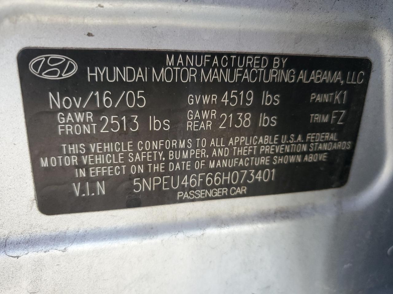 2006 Hyundai Sonata gls