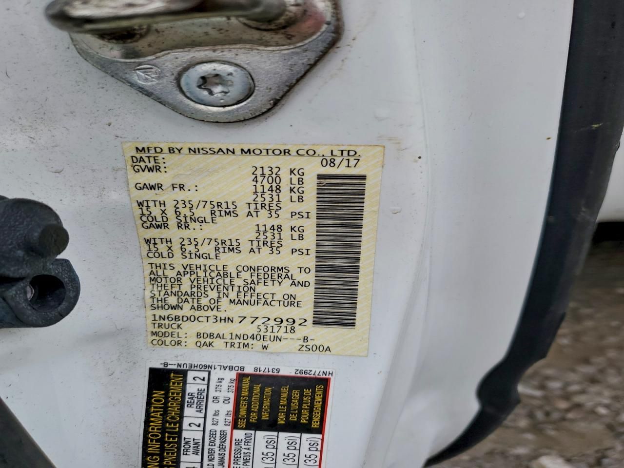 2017 Nissan Frontier s