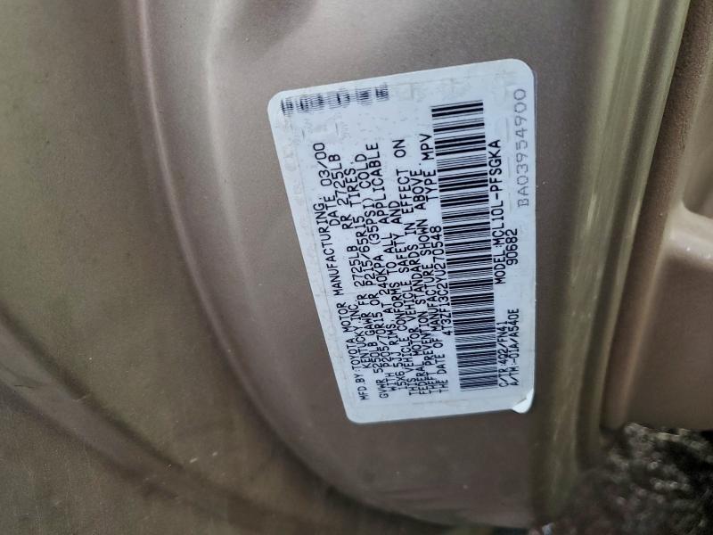 2000 Toyota Sienna le
