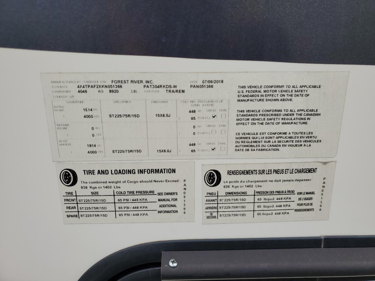 2019 SLR 2019 Forest River Solaire PAT304RKDS-W Camper