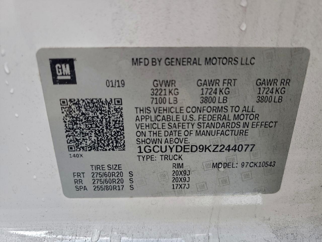 2019 Chevrolet Silverado K1500 lt